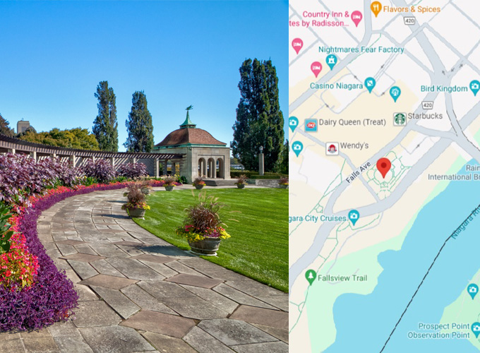 gardens in Niagara Falls Canada Oakes Theatre